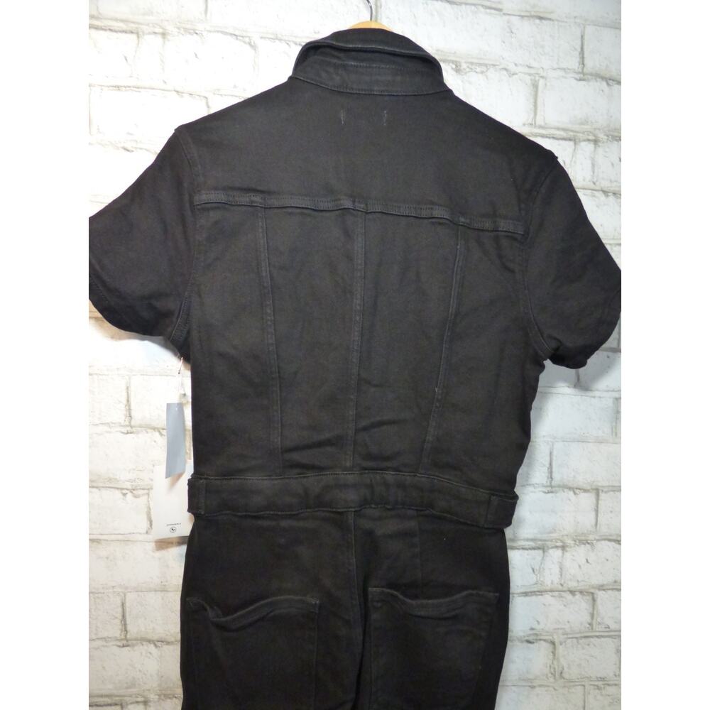 Good American Black Fit for Success Denim Jumpsuit Large NEW - Picture 9 of 11